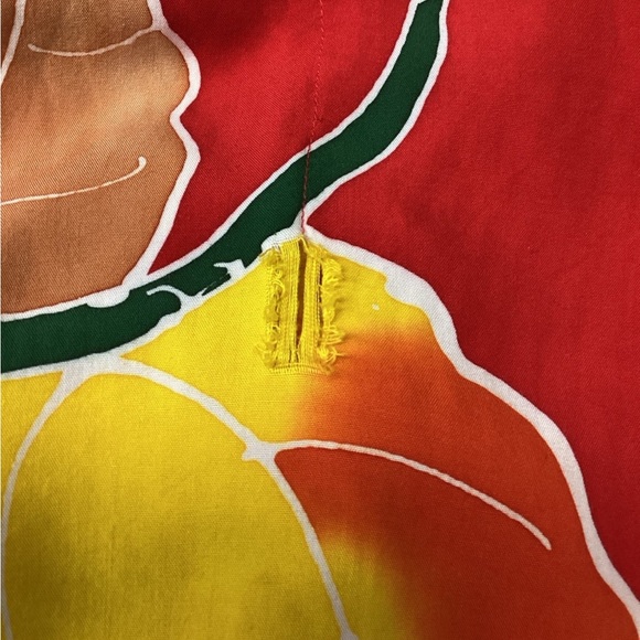 Club West Women’s Floral Boxy Kimono Poncho Beach Dress Coverup, Red, OS - Picture 11 of 11